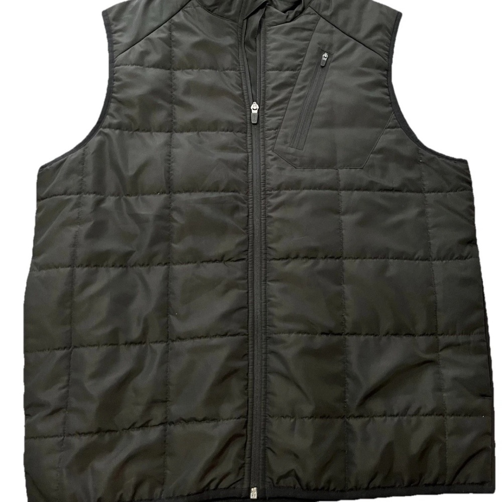 PGA Tour Men's Dark Quilted Thermaflux Full Zip Golf Vest Size Medium